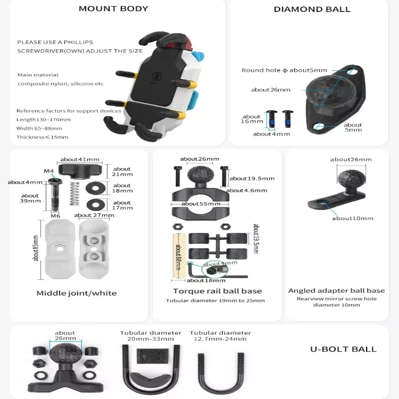 Phone Sun Shade & Waterproof Motorcycle Phone Mount-AM08 - Image 8
