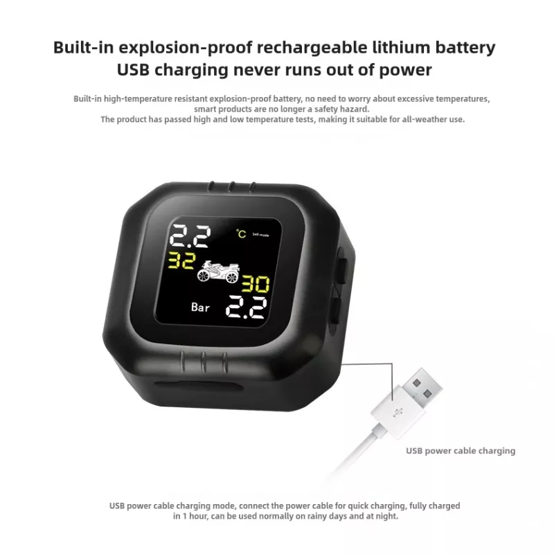 Wireless Motorcycle Tire Pressure Monitoring System-AM21 - Image 4