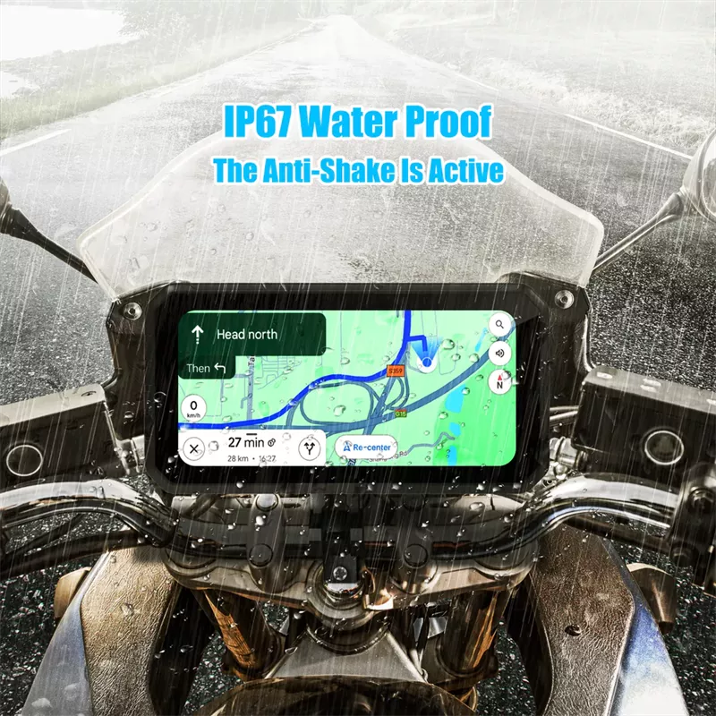 Motorcycle 6" GPS Dash Cam 1080P CarPlay/AA - C601 - Image 12